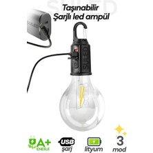 Suled Taşınabilir Şarjlı LED Ampül Outdoor Kamp Bahçe Lambası 10W Askılı Kırılmaz LED Işık