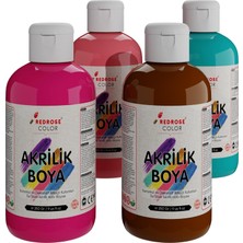 Nisar Store Tamamlayıcı Renkler Akrilik Boya 4'lü Set 4X250GR