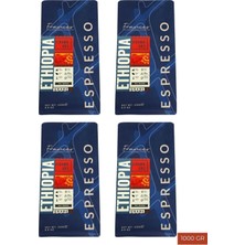 Frances %100 Arabica Ethiopia Espresso | Orta-Koyu Kavurma | 1000 gr | Orta Gövde, Dolgun Tat