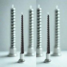 Berry Store Dekoratif Siyah Spiral Mum 2’li Set – 26 cm Uzunluk, Şık Sofra ve Ev Dekorasyonu, Uzun Ömürlü ve Zarif Tasarım