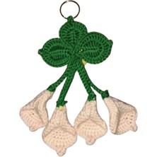 Uretti - Tuğba 9352 4858 El Örgüsü Lilyum Çiçek Anahtarlık