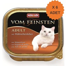 Animonda Vom Feinsten Tavuklu ve Ciğerli Yetişkin Kedi Konservesi 100GR x 6 Adet