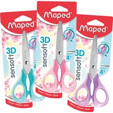Maped Sensoft Fluo Pastel Renkli Makas Blister 13Cm 3154144842136