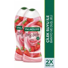 Palmolive Body Butter Çilek Rüyası Banyo ve Duş Jeli 500 ml x 2 Adet Kremsi Formül ile Cildinizi Şımartın