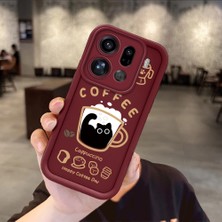 Ucuc Oppo Find X9 Pro 5g Uyumlu Darbeye Dayanıklı Kamera Korumalı Bordo Silikon Baskı Desenli Kılıf