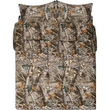 Nisar Store Edge Kamuflaj Yorgan Seti Ikiz Boy - 2 Parça Yatak Seti - Orman Ormanı Kabin Köşkü - Doğa Ağacı Yaprakları Baskılı Yumuşak Polyester Pamuk Kamuflaj Desenli