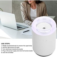 Nisar Store Hava Nemlendirici, Taşınabilir Nemlendirici, Klima 255ML Ofis Toplantı Odaları Için(Beyaz)