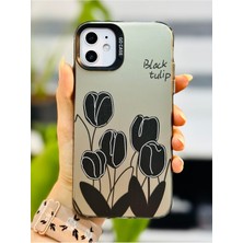 Berry Store 11 ile Uyumlu (12 Görünümlü) Köşeli Parmak Izi Bırakmaz Baskılı Metalik Electro Silikon Kılıf