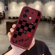 Ucuc Infinix Zero 30 5g Uyumlu Darbeye Dayanıklı Kamera Korumalı Bordo Silikon Baskı Desenli Kılıf