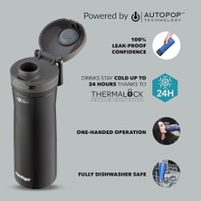 Nisar Store Jackson Autopop Soğuk Su Termosu 590 ml Siyah