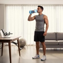 Besinistanbul Dambıl Şekilli Su Şişesi | 1.5 LT Spor Matara,Mavi ( 1 ADET MAVİ )
