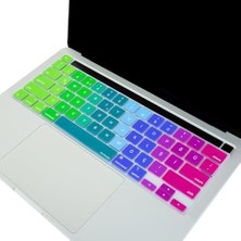 Berry Store Pro Klavye Koruyucu Türkçe Q Us Düz Enter Uyumlu Ince Silikon Bar 13 M1-M2 ve 16 Inç Klavye Koruma Kaplama Pembe Yeşil