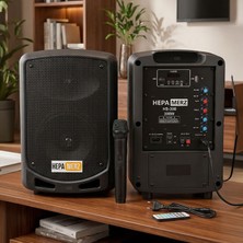 Hepa Merz 300W Şarjlı Portatif Seyyar Çift Mikrofonlu Mevlüt Amfisi 6.5 İNÇ (HS-300EX)