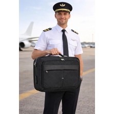 Canaris Pilot Çantası Kasalı Mümessil Çantası Evrak 15.6 Inç Laptop Notebook 7 Bölmeli Şifreli Kilitlemeli