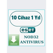 Eset NOD32 10 Cihaz 1 Yıl Dijital Lisans Anahtarı Hızlı Aktivasyon ile Güvenlik Sağlar