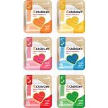 Childgen Doğal Oyun Hamuru - 6lı 6X125 gr Vakumlu Kartuş Paket - (Ecopack-Refill)