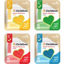 ChildGen Doğal Oyun Hamuru - 4lü Set 4x125 Gr Vakumlu Kartuş Paket - (ecopack-refill)