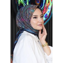 Afvente Karma Motif Desen Haki Soft Pamuk Eşarp