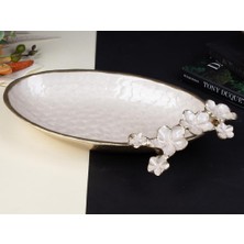 sembol Florındo Altın Sedefli Kayık Tabak/dekor 38X23CM