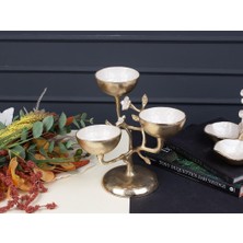 sembol Florındo Altın Sedefli Ayaklı Çerezlik/dekor 28X29CM