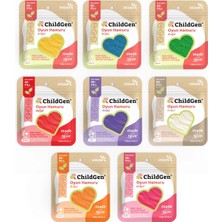 ChildGen Doğal Oyun Hamuru - 8li Karışık Set 8x125 Gr Vakumlu Kartuş Paket - (ecopack-refill)