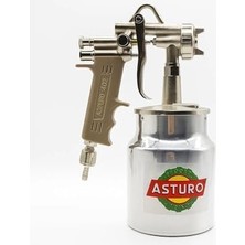 Berry Store Havalı Boya Tabancası, G70, Depolu, Ayarlanabilir Püskürtme Deseni, Profesyonel Boyama, Metal Gövde, 1,8 mm Paslanmaz Nozul ve Iğne, Kompresör Uyumlu, Italyan, Iso 9001, 1000 cc