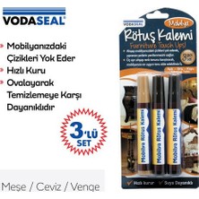 Vodaseal Mobilya Rötuş Kalemi 3lü Set Ahşap Yüzeyler İçin Hızla Kuruyan Dayanıklı Ürün
