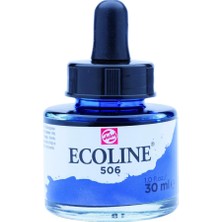 Talens Ecoline 506 Ultramarine Deep Sıvı Suluboya 30ml Cam Şişe ile Mükemmel Uygulama