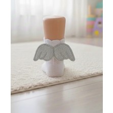 1-2 Yaş Simli Melek Kanatlı Kız Bebek Çorabı