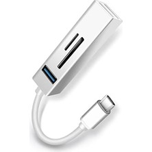 Berry Store BN08 ve Için 5 In 1 Alüminyum Type-C To USB 5gbps 3.0 Çoklayıcı Hafıza Kartı Okuyucu Otg
