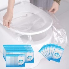 Nisar Store Tek Kullanımlık Su Geçirmez Klozet Kapağı Tuvalet Örtüsü, 50 Li, Antibakteriyel Seyahat, Hijyenik Koruyucu Koltuk Pet, Plastik Tuvalet Pedi, Otel, Avm, Kamp ve Dış Mekan Kullanımı (50)