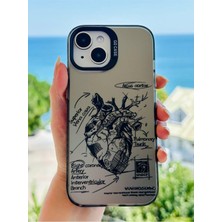 Berry Store 13-14 ve 15 ile Uyumlu Parmak Izi Bırakmaz Baskı Desenli Metalik Electro Silikon Kılıf