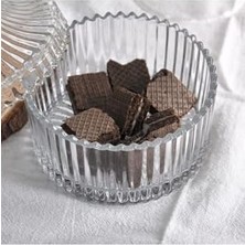 Nisar Store Bev Kitchen Kesme Kapaklı Cam Şekerlik Şeffaf