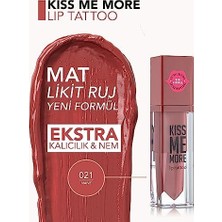 Nisar Store Kiss Me More Yoğun Pigmentli Besleyici ve Nemlendirici Kalıcı Mat Likit Ruj No. 021 - Naive - 8682536040884