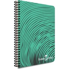 Nisar Store Dalga Desenli Spiralli Defter, A4, 140 Yaprak, 70G Kağıt, Kareli, 500 Mikron Pp Kapak, Pet Spiralli, Dayanıklı ve Kullanışlı, Asorti Renkler