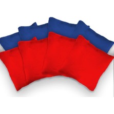 Berry Store Eleleoyun Cornhole Oyunu Bez Torbaları, 8 Adet, Lacivert ve Kırmızı, Açık Hava Eğlence ve Parti Oyunu, 5+ Yaş
