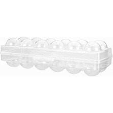 Nisar Store 12 Li Şeffaf Kapaklı Kilitli Yumurta Saklama Kabı Kutusu Aparatı