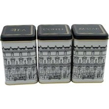 Nisar Store Kare Saklama Kabı 105X105X160 3 Lü Set, City (City)