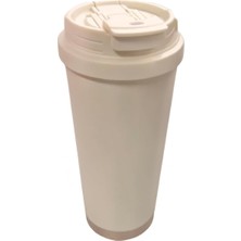 Nisar Store Çelik Içli Termos Bardak 500 ml Krem