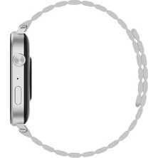 Nisar Store Hiwatch Talk 2 Amoled Ekran ve Ios Uyumlu Manyetik Kayışlı Akıllı Saat Gümüş Rengi