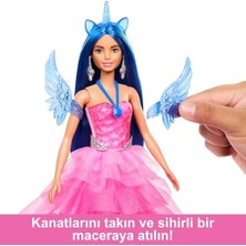 Nisar Store , 65. Yıla Özel, Mavi Saçlı, Pembe Elbiseli Bebek ile Safir Kanatlar Gibi Aksesuarlar, HRR16