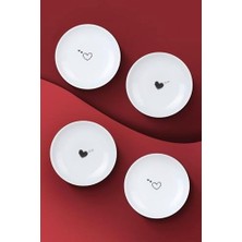 Nisar Store Porselen Pretty 4 Parça 10 cm Tabak