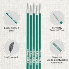 NY Home Knitpro Çift Uçlu Örgü Iğnesi Seti, Zing (15 Cm), 5'li Set