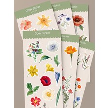 Tiny Stories TR Çiçek Sticker Seti - 6 Sayfa / Ajanda,çıkartma,scrapbook