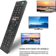 Nisar Store Sony Bravia Smart Tv Için Uygun Netflix Düğmeli Yeni Uzaktan Kumanda - Kurulum Gerektirmez RMT-TX100D RMT-TX200E RMT-TX101J RMT-TX102U RMT-TX102D