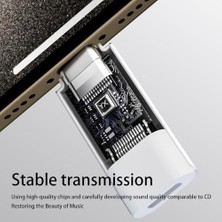 NY Home Usb-C - 8pin (Lightning) Kulaklık Adaptörü | Hi-Fi Ses Kalitesi | Mikrofon ve Kumanda Destekli Otglv