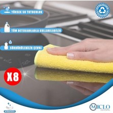 Nisar Store | Mikrofiber Temizlik Bezi | Klasik Serii | 250 Gsm | Banyo, Mutfak Bezi | Bulaşık Kurulama Bezi | 4 Renk X8 Adet