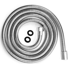 Nisar Store 170 cm Ekstra Uzun Paslanmaz Duş Spiral Hortumu (G1/2 Abs Rakorlu)