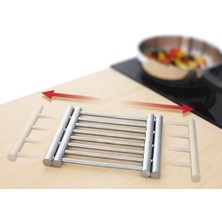 NY Home Ayarlanabilir Paslanmaz Çelik, 23 cm x 20 Cm, 37 Cm'e Kadar Genişleyebilir, Tencere Altlığı