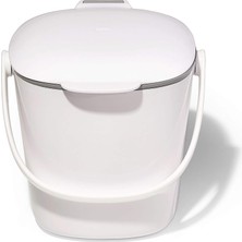 NY Home Kompost Kovası, Beyaz, Koku Geçirmez Çöp Kutusu, Mutfak Için, 2,8 L